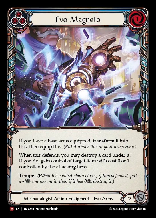 【EN】《Cold Foil》[Mechanologist] Evo Magneto/エヴォ・マグネト (青)「M」〔HVY248〕