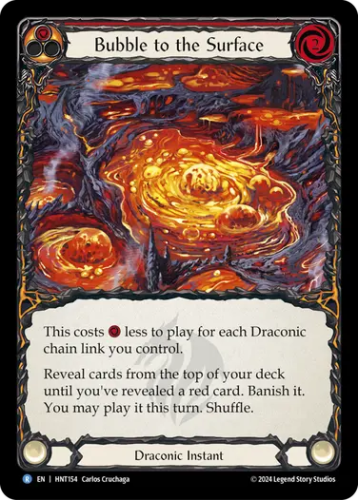 【EN】《Rainbow Foil》《Extended Art》[Draconic] Bubble to the Surface/沸き立つ泡 (赤)「R」〔HNT154〕