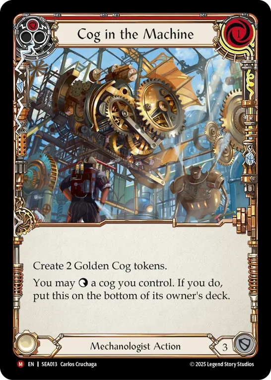 【EN】《Rainbow Foil》[Mechanologist] Cog in the Machine/機械の中の歯車 (赤)「M」〔SEA013〕