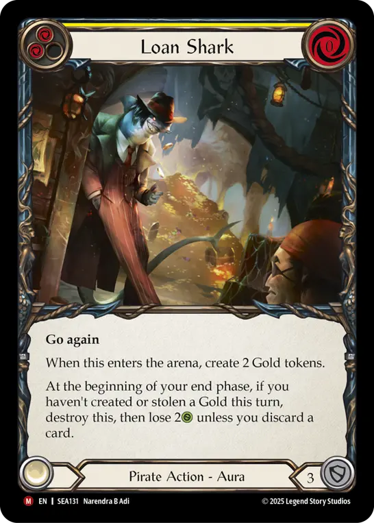 【EN】《Rainbow Foil》[Pirate] Loan Shark/闇金鮫 (黄)「M」〔SEA131〕