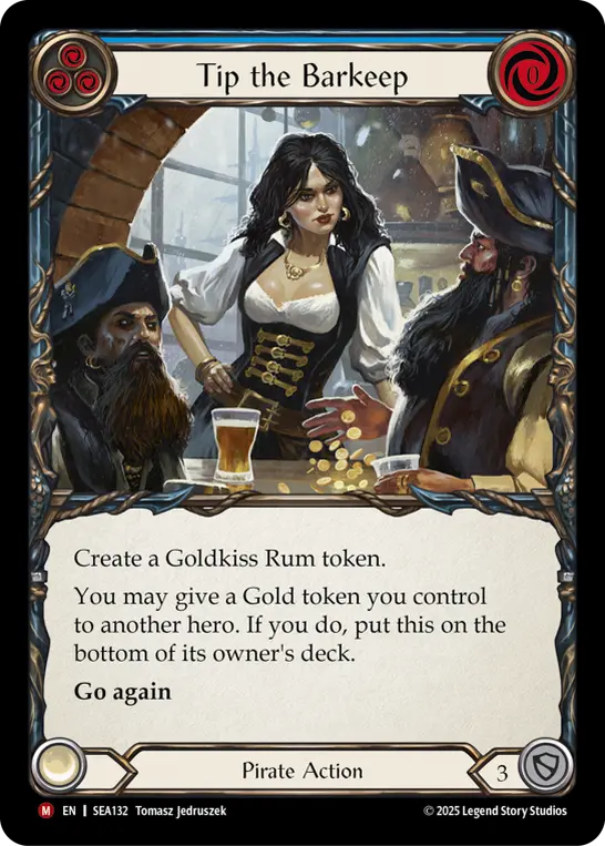 【EN】《Rainbow Foil》[Pirate] Tip the Barkeep/心付け (青)「M」〔SEA132〕