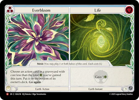 【EN】《Rainbow Foil》[Earth] Everbloom // Life/常咲 // 生命 (青)「M」〔SEA258〕