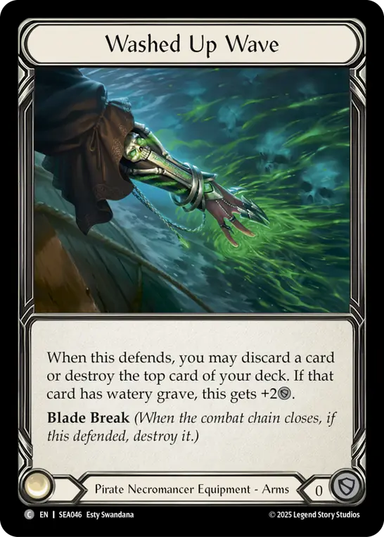 【EN】《Cold Foil》[Pirate Necromancer] Washed Up Wave/群がりの波 (装備品)「C」〔SEA046〕