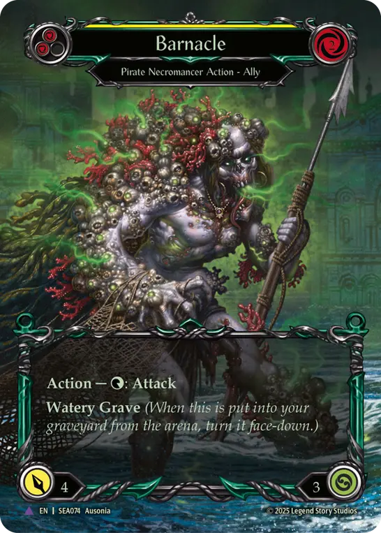 【EN】《Cold Foil》[Pirate Necromancer] Barnacle/バーナクル (黄)「Marvel」〔SEA074〕