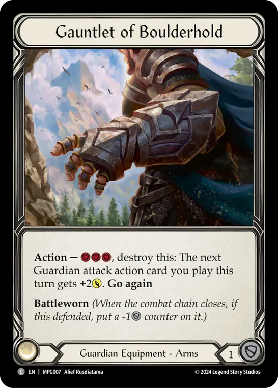 【EN】《Cold Foil》[Guardian] Gauntlet of Boulderhold/岩塊の籠手 (装備品)「C」〔MPG007〕