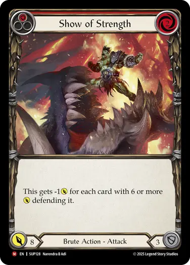 その他 [FaB] Show of Strength CF EN】[Brute] Show of Strength/強さの誇示 (赤)「M」〔SUP128