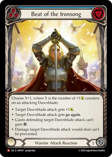 【EN】[Warrior] Beat of the Ironsong/アイアンソングの鼓動 (青)「M」〔SUP251〕