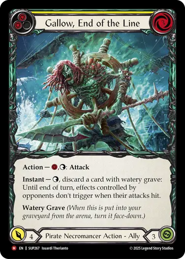 【EN】[Pirate Necromancer] Gallow, End of the Line/航海の終点、ガロウ (黄)「M」〔SUP267〕