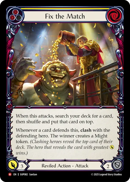 【EN】《Rainbow Foil》[Reviled] Fix the Match/八百長試合 (黄)「M」〔SUP082〕
