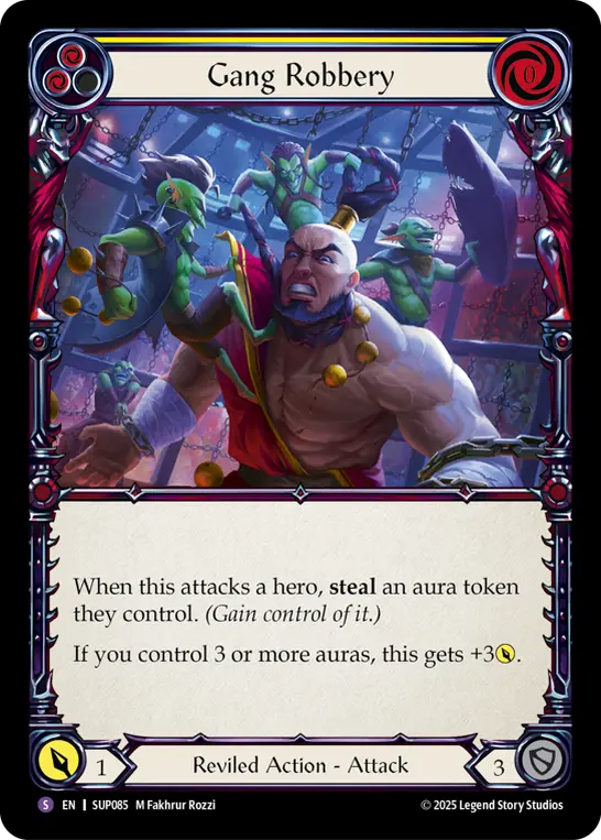 【EN】《Rainbow Foil》[Reviled] Gang Robbery/集団強盗 (黄)「S」〔SUP085〕
