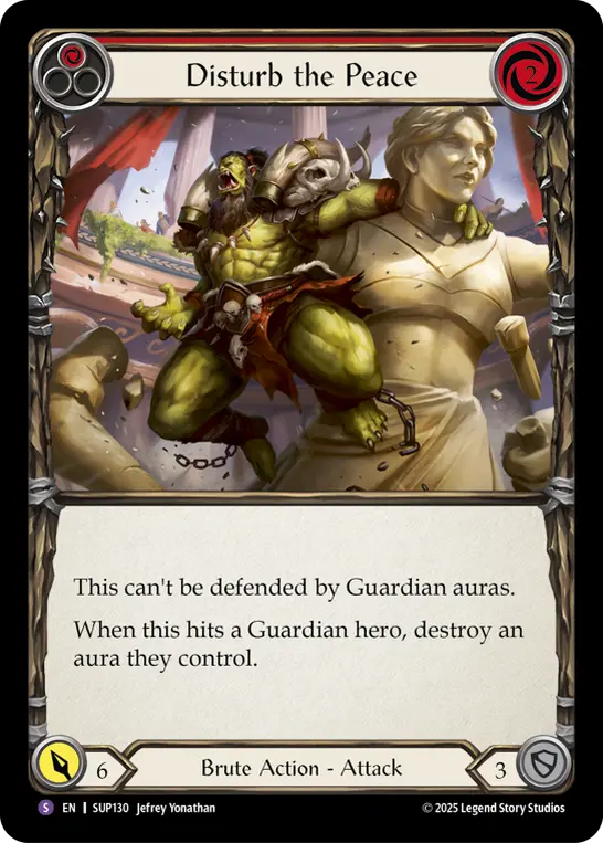 【EN】《Rainbow Foil》[Brute] Disturb the Peace/平穏の攪乱 (赤)「S」〔SUP130〕