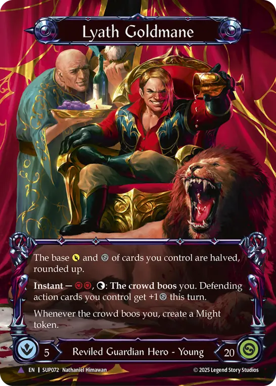 【EN】《Cold Foil》[Reviled Guardian] Lyath Goldmane/ライアス・ゴールドメイン (ヒーロー)「Marvel」〔SUP072〕