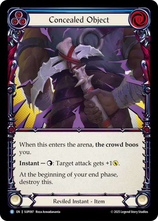 【EN】《Cold Foil》[Reviled] Concealed Object/隠された凶器 (青)「R」〔SUP097〕