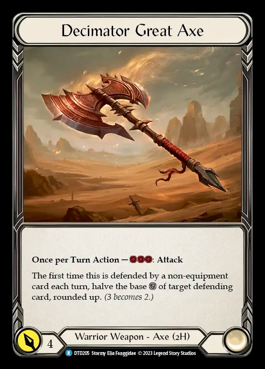 【EN】[Warrior] Decimator Great Axe 「R」〔DTD205〕