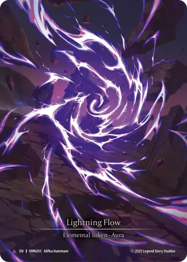 【EN】《Cold Foil》[Elemental] Lightning Flow/稲妻の流動 (トークン)「Marvel」〔OMN203A〕