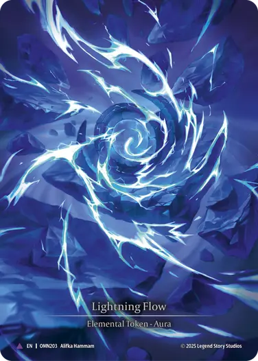 【EN】《Cold Foil》[Elemental] Lightning Flow/稲妻の流動 (トークン)「Marvel」〔OMN203B〕