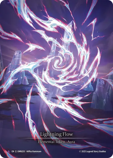 【EN】《Cold Foil》[Elemental] Lightning Flow/稲妻の流動 (トークン)「Marvel」〔OMN203C〕