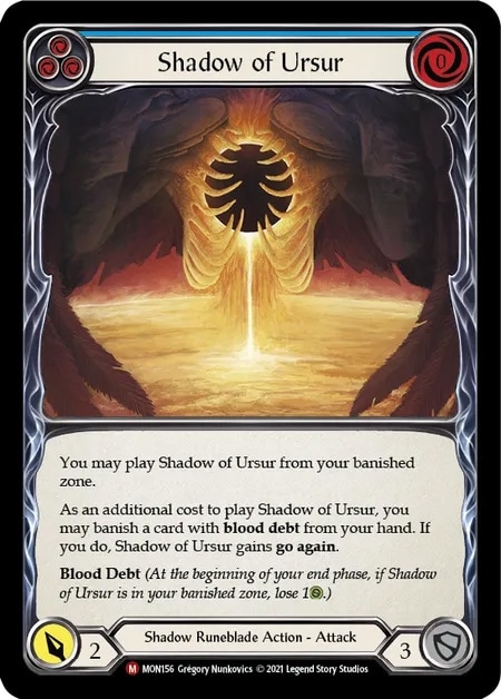 【EN】[Shadow Runeblade] Shadow of Ursur 「M」〔MON-1st156〕