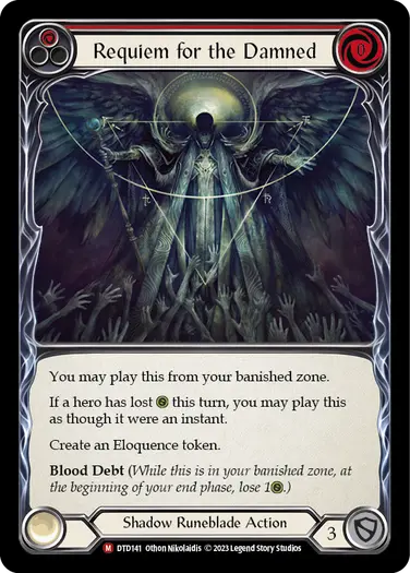 【EN】《Rainbow Foil》[Shadow Runeblade] Requiem for the Damned 「M」〔DTD141〕