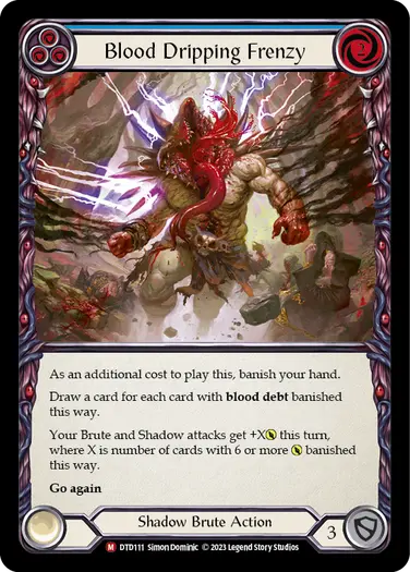 【EN】《Rainbow Foil》[Shadow Brute] Blood Dripping Frenzy 「M」〔DTD111〕