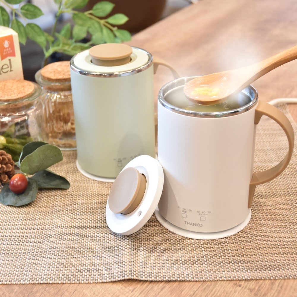 沸かしてそのまま飲める「おひとりさま用マグケトル」