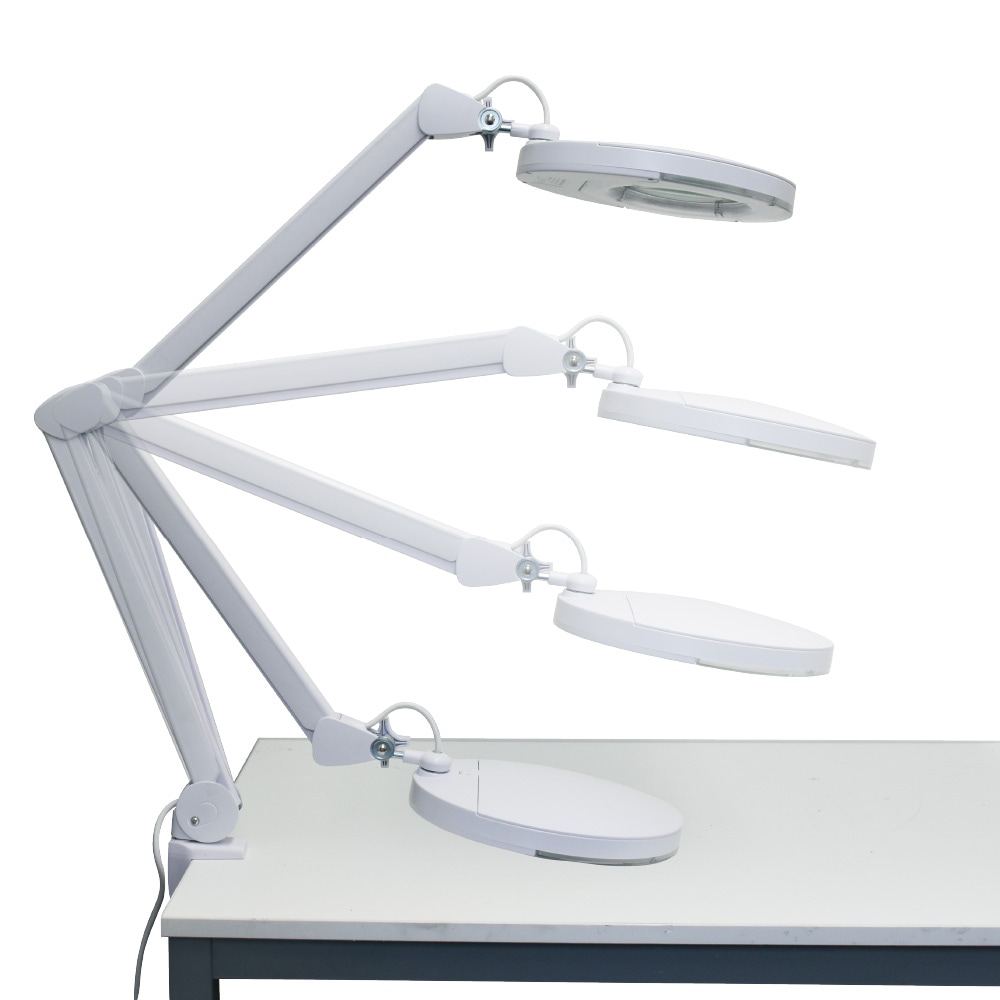 45LEDライト付きクランプ式フレキシブルアームルーペ | THANKO