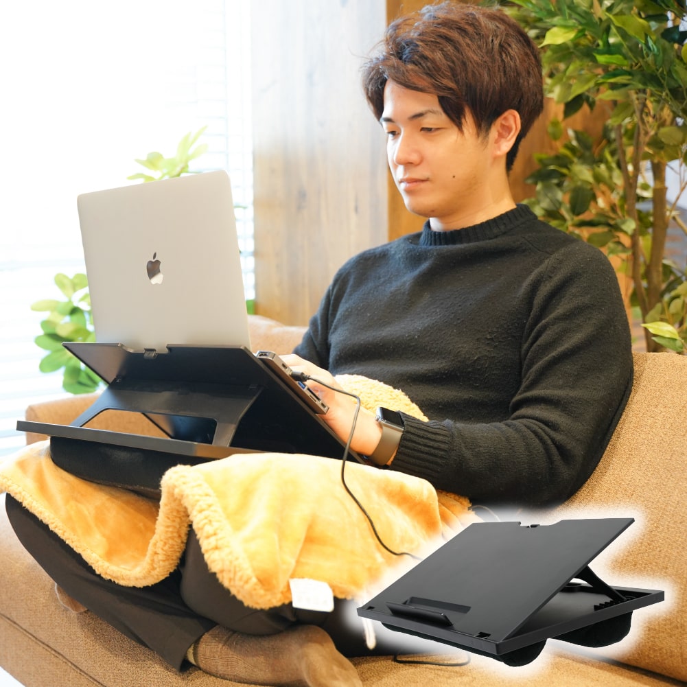 角度調整できる ひざ上クッション付pcスタンド 公式 サンコー通販オンラインショップ