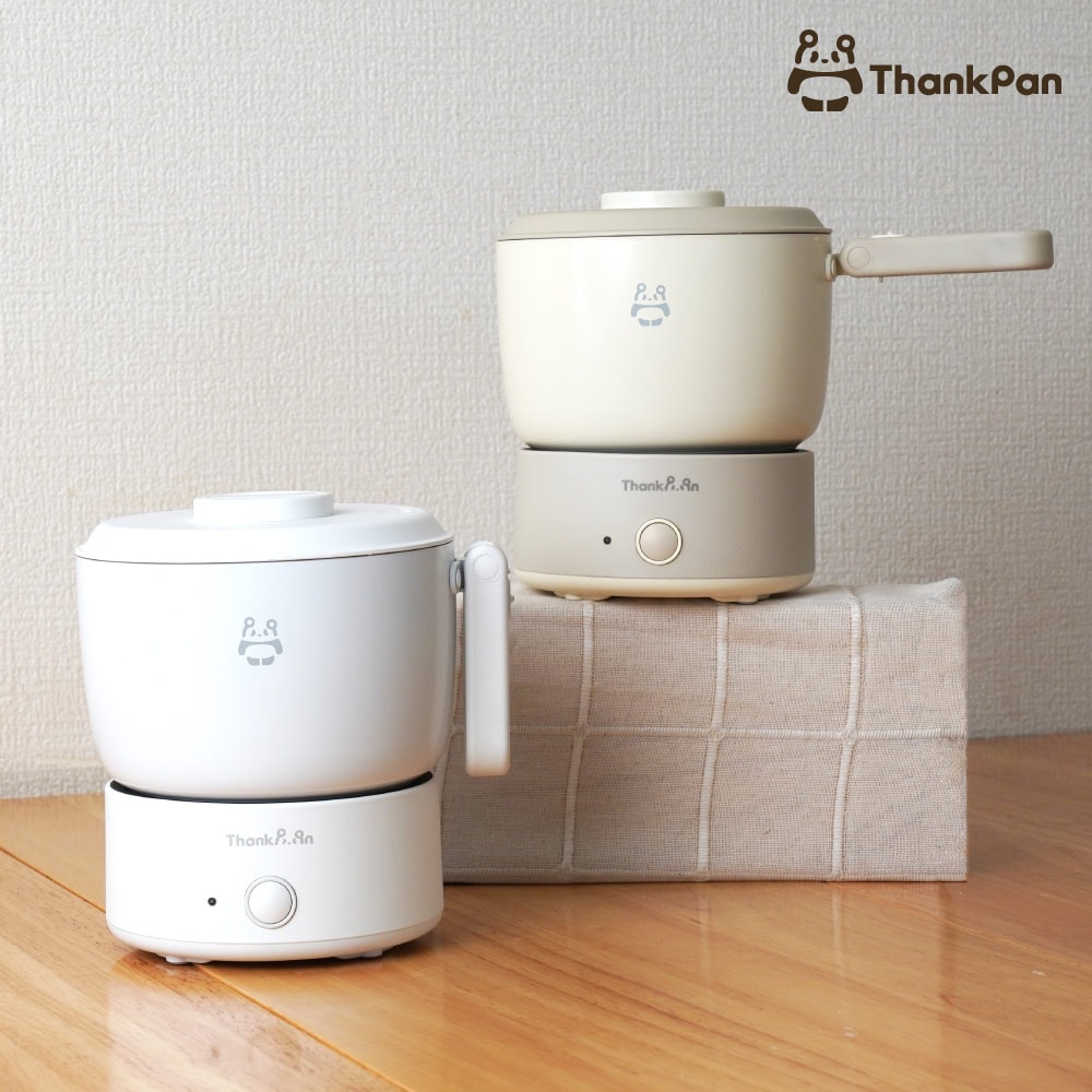【C】楽々収納電気鍋「コロン」グレージュ[アウトレット]