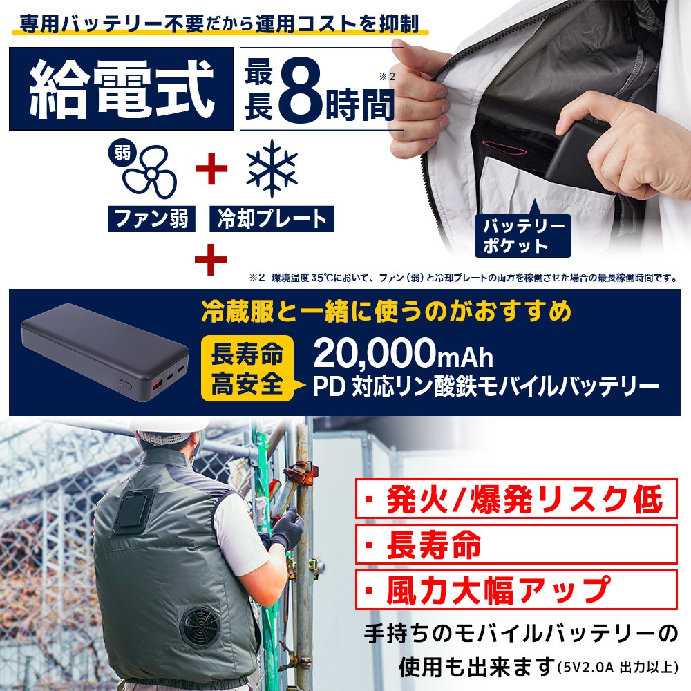 最終値下げ、ペルチェ式冷却ベスト（フアン付き）冷蔵服4シリーズ2025年モデルTHANKO製、猛暑のこの夏快適です。 圧倒的に冷える「冷蔵服」2026年モデル ベスト | 【公式】サンコー通販
