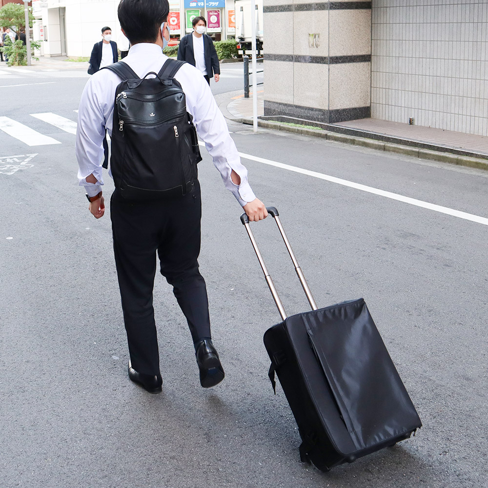 公式 サンコーレアモノショップ 省スペースで容量アップ 折りたたみスリムスーツケース 販売ページ