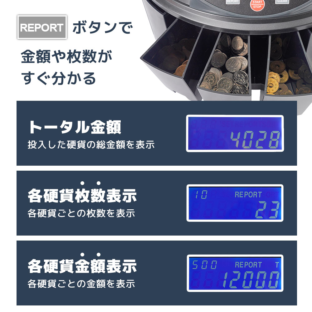 【新品同様】 電動オートコインカウンター Coin Sorter サンコー 電動オートコインカウンター | 【公式】サンコー通販サイト