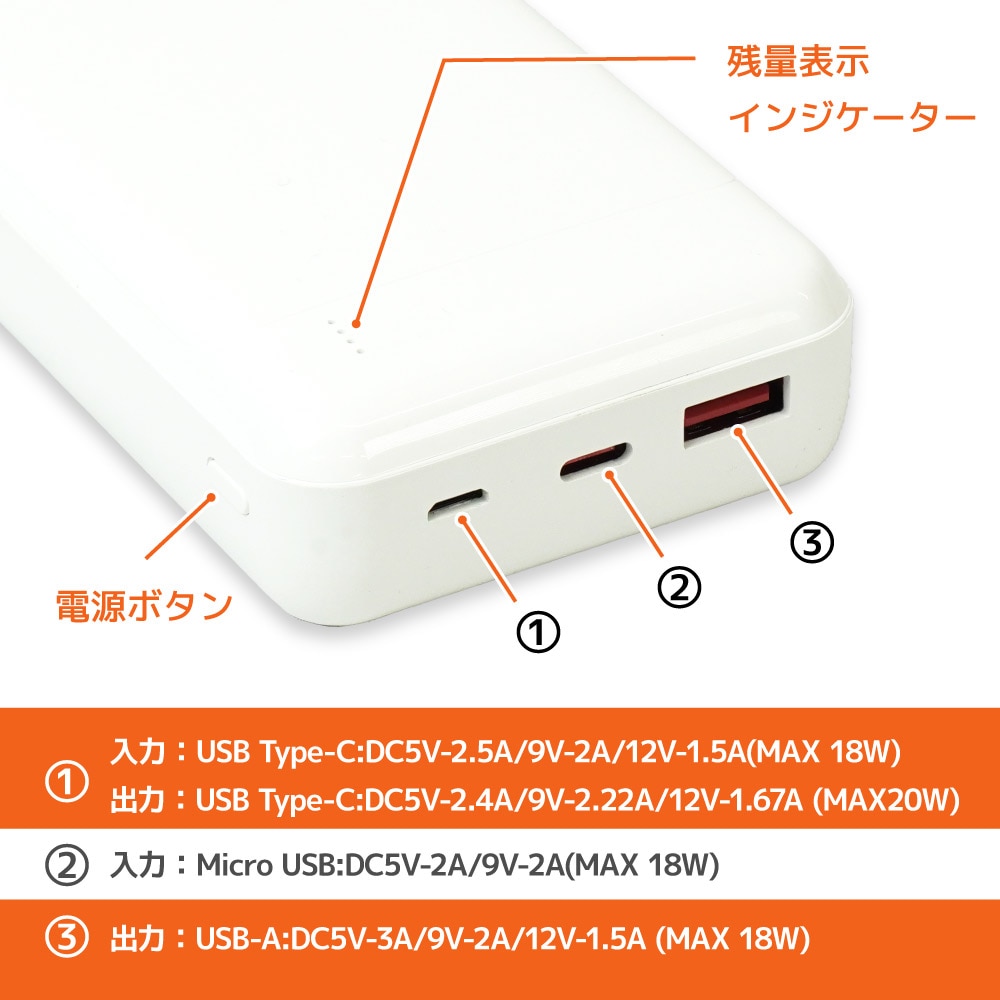 ⭐️5個セット未開封HIDISC PD20W モバイルバッテリー 20000mAh HIDISC PD20W急速充電対応 モバイルバッテリー 20000mAh