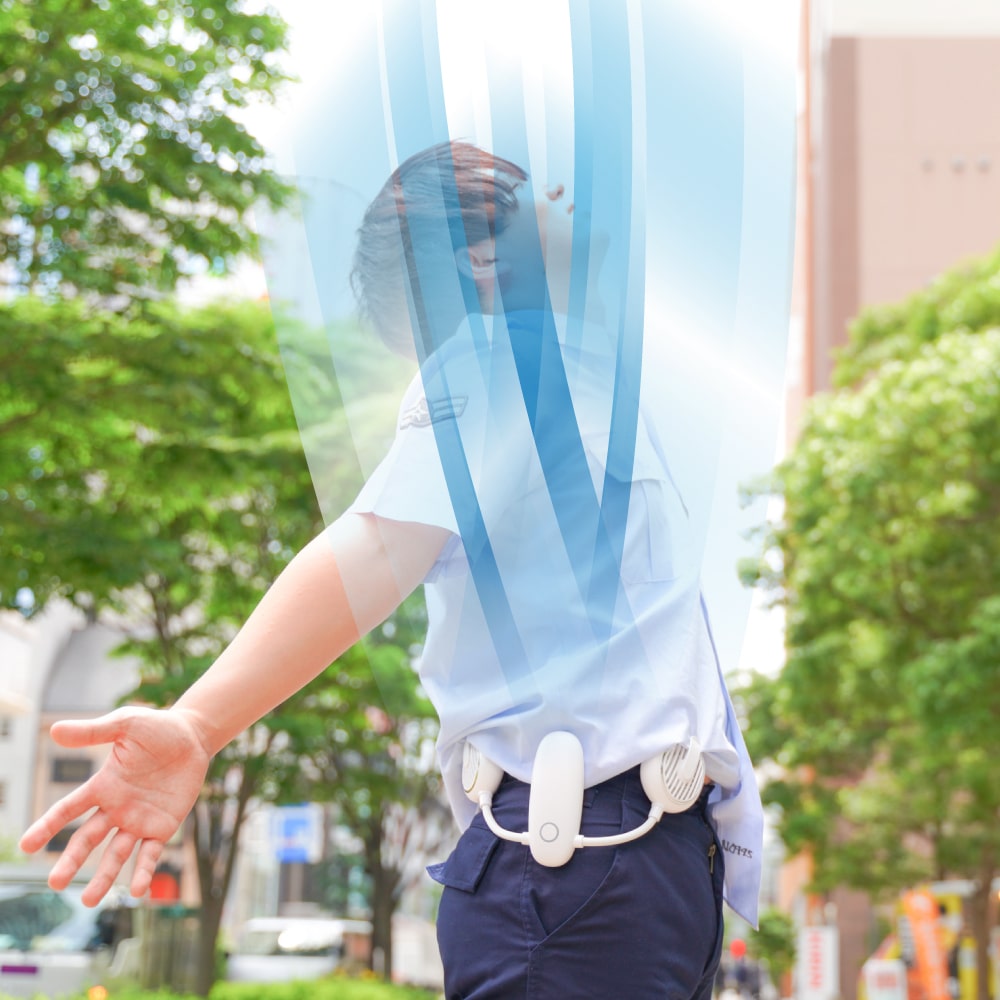 風がシャツを突き抜ける W腰ベルトマッパファン 公式 サンコー通販オンラインショップ