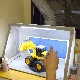 LEDライト付パワフルファン塗装ブース デラックス