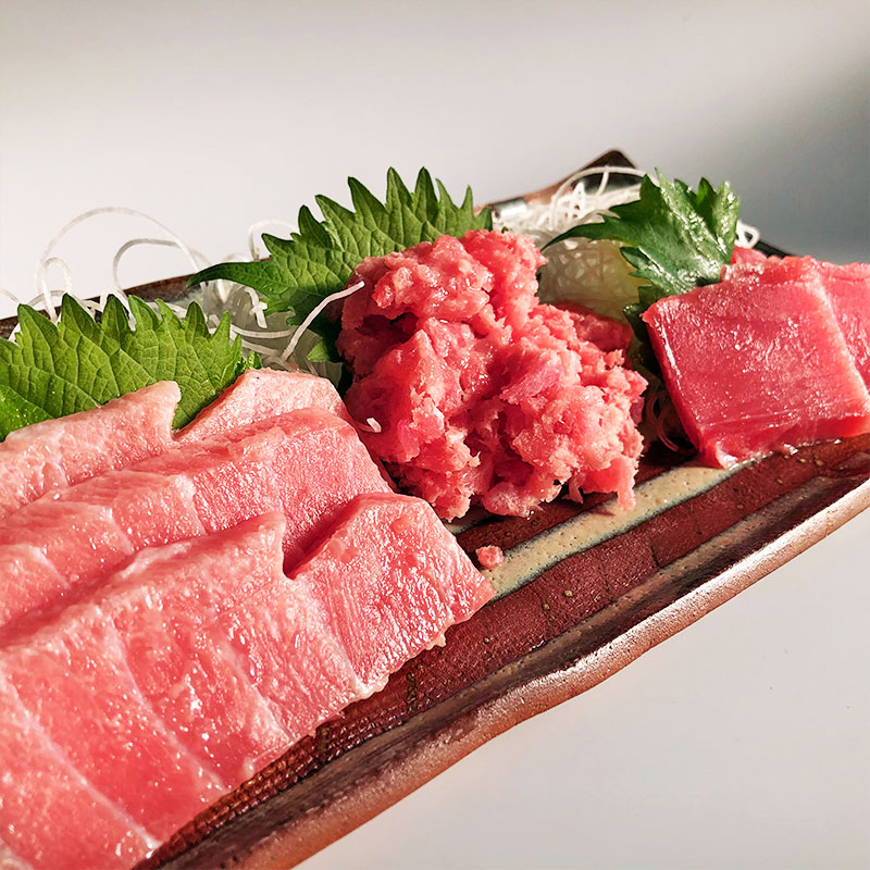 ありがとねっと限定】贅沢！天然まぐろ3種盛り (まぐろたたき250g