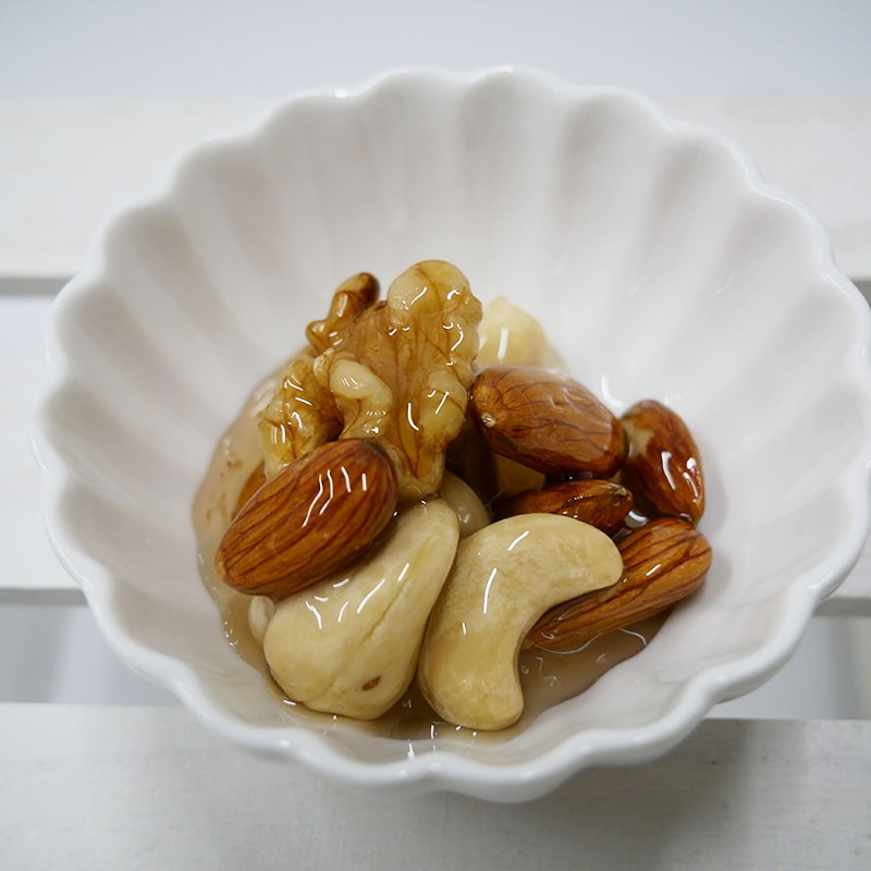 オーガニック・ナッツの蜂蜜漬け（160g）｜ありがとねっと｜千葉