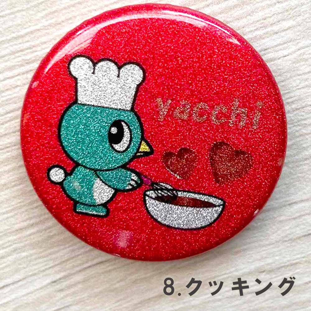 八千代市イメージキャラクター【やっち】キラキラバッジ｜ありがと