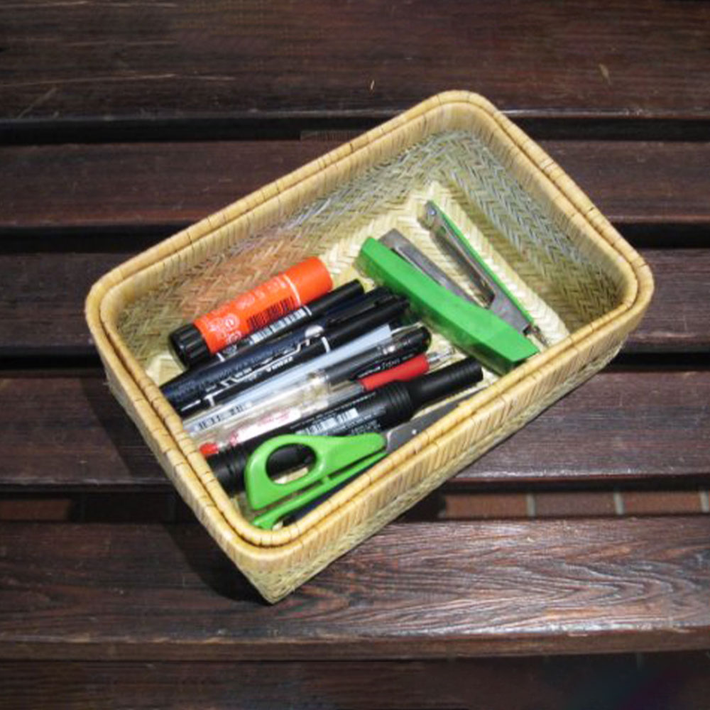 篠竹文庫（小）文房具 道具かご｜ありがとねっと｜千葉県特産物ネット