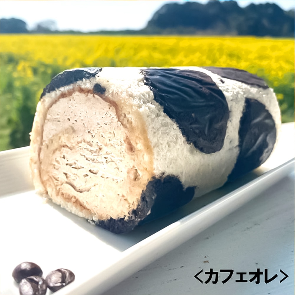 牛柄ロールケーキバラエティセット（ミルク・カフェオレ・ミルクティー