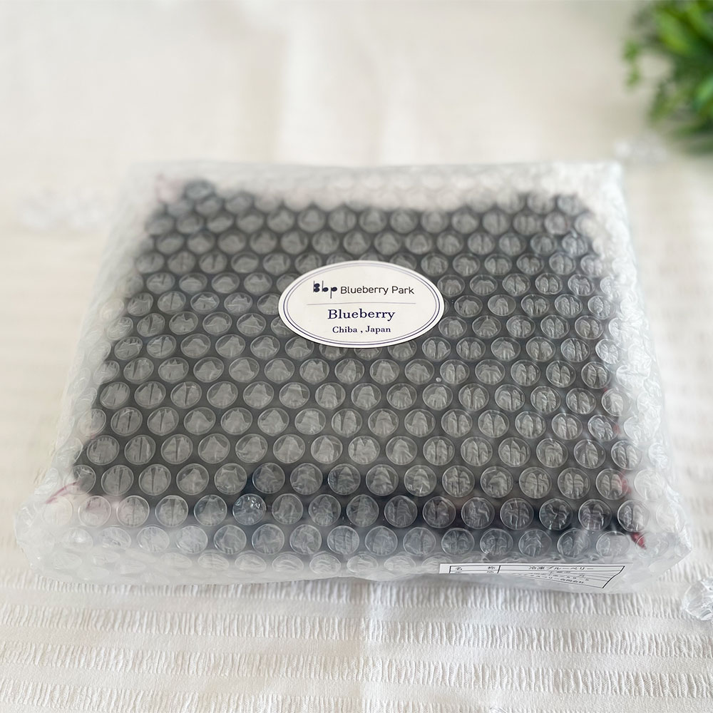 happy life2016)冷凍ブルーベリー　千葉県産 農薬・化学肥料不使用】完熟！しあわせのブルーベリー（生食用