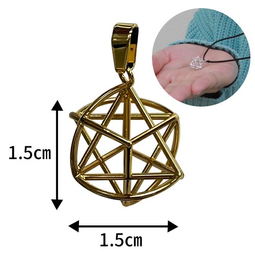ミスマルノタマ　ネックレス　トップ　本革紐　① ミスマルノタマ ネックレストップ（金メッキ）｜トータルヘルス