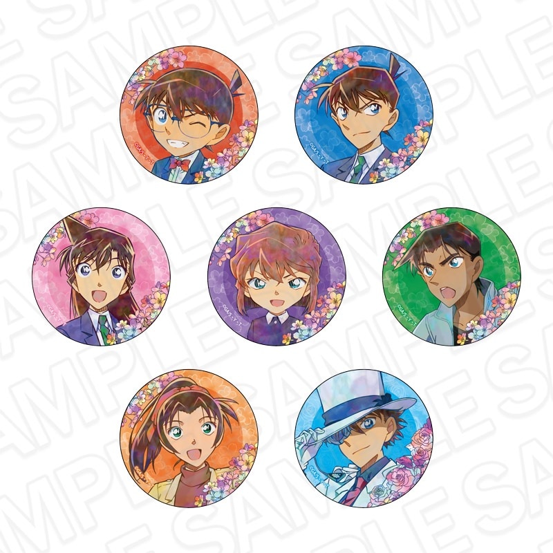 名探偵コナン　カンバッジ(ブラインド)　PALE TONE series　flower ver.2　セット【2024年7月下旬頃発売予定】