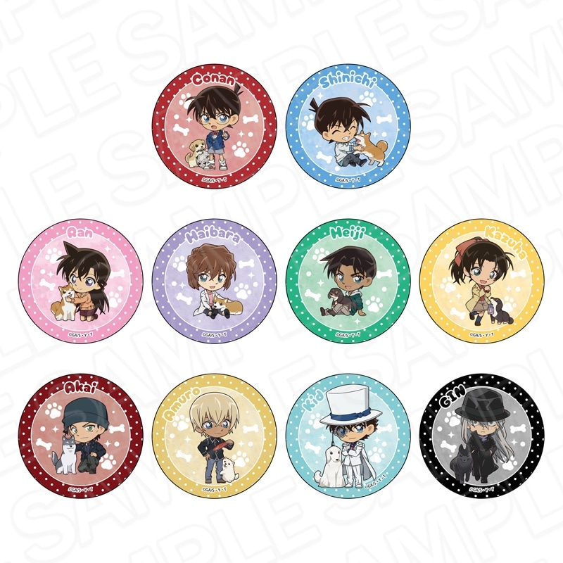 名探偵コナン カンバッジ(ブラインド) デフォルメいぬ ver. セット