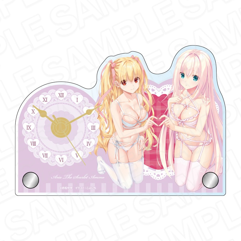 【予約受付8/7まで】緋弾のアリア　ミニアクリルクロック　理子&リサ　ボンテージランジェリー ver.【2025年10月中旬頃発売】