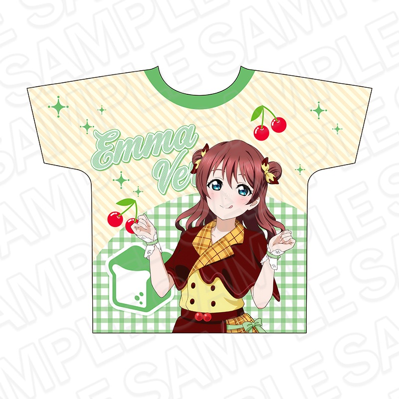 【CAFE事後通販】ラブライブ！虹ヶ咲学園スクールアイドル同好会　フルグラフィックTシャツ　エマ・ヴェルデ　Cafe party ver.【2026年1月下旬以降順次発送】