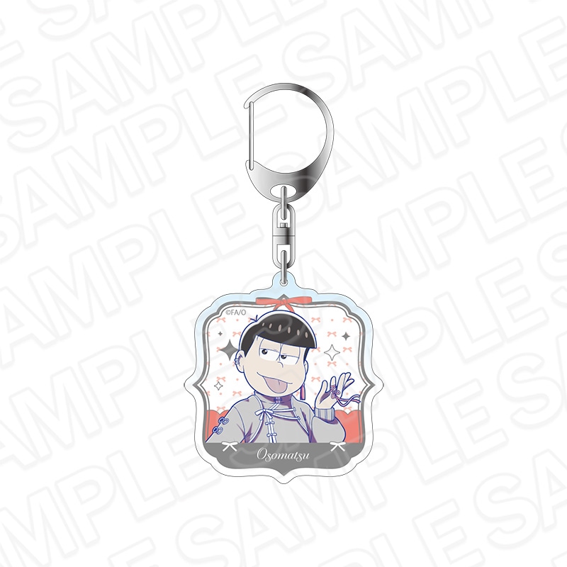 【AGF2025同時通販】おそ松さん　ホログラムアクリルキーホルダー　おそ松　中華風リボン ver.【2026年1月下旬～2月中旬以降順次発送】