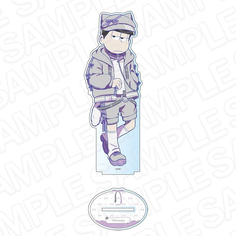 AGF2025同時通販】おそ松さん デカアクリルスタンド 一松 中華風リボン