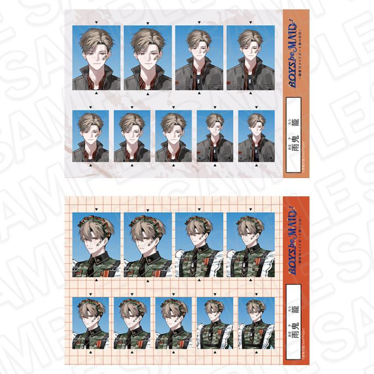 【AGF2025事後通販】BOYS be MAID！～御曹司メイドボーイ部の日日～　証明写真風ステッカーセット　雨鬼 籠　Everyday Clothes AW ver.【2026年1月下旬～2月中旬以降順次発送】