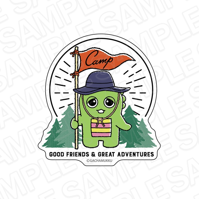 【事後通販】ガチャピン・ムック　ステッカー　ガチャピン　CAMP ver.【2026年2月中旬～3月上旬以降順次発送】
