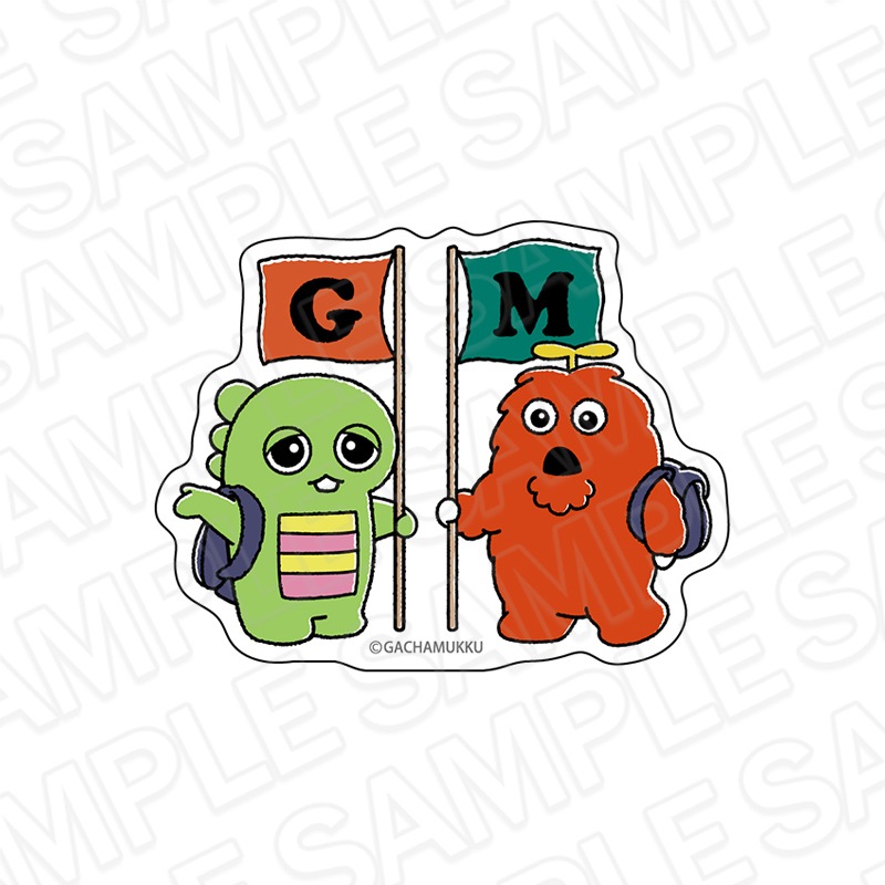 【事後通販】ガチャピン・ムック　ステッカー　flag　CAMP ver.【2026年2月中旬～3月上旬以降順次発送】